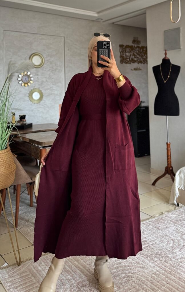 Robe sans manche+cumono avec manche bouffante  Cinture